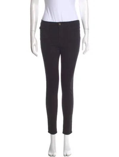 Pre-owned Frame Skinny Leg Pants In Black
