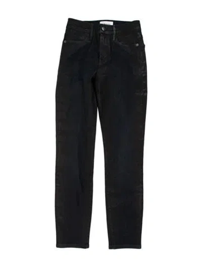 Pre-owned Frame Skinny Leg Pants In Black