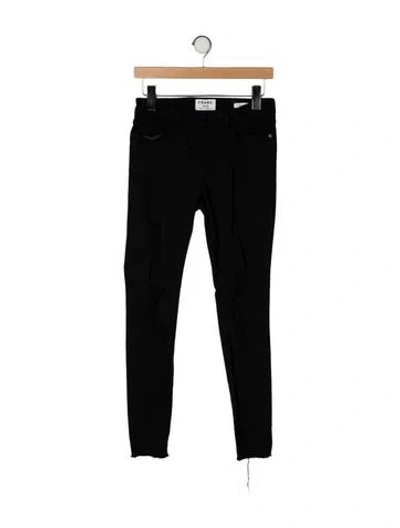 Pre-owned Frame Skinny Leg Pants In Black