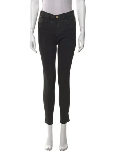 Pre-owned Frame Skinny Leg Pants In Black
