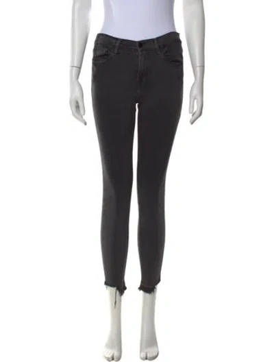 Pre-owned Frame Skinny Leg Pants In Black