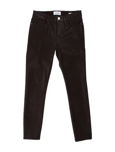 Pre-owned Frame Skinny Leg Pants In Black