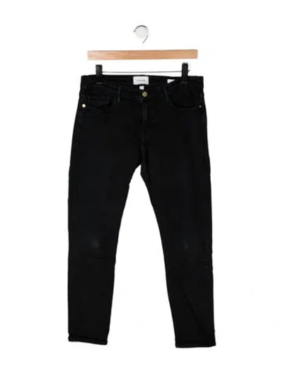 Pre-owned Frame Skinny Leg Pants In Black