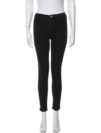 Pre-owned Frame Skinny Leg Pants In Black