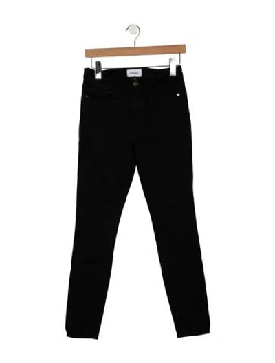 Pre-owned Frame Skinny Leg Pants In Black