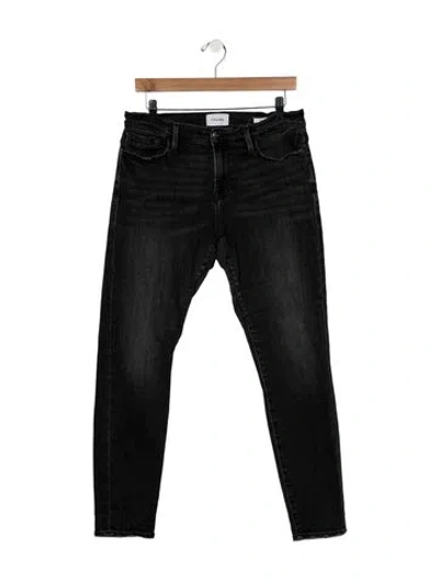 Pre-owned Frame Skinny Leg Pants In Black