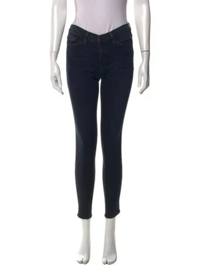 Pre-owned Frame Skinny Leg Pants In Black