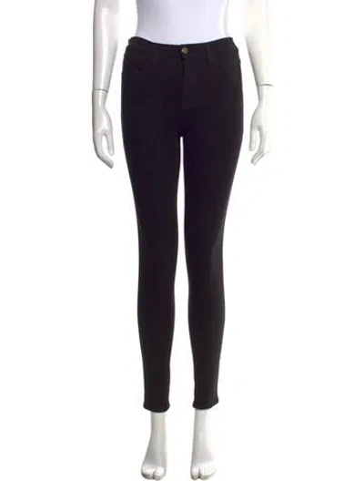 Pre-owned Frame Skinny Leg Pants In Black