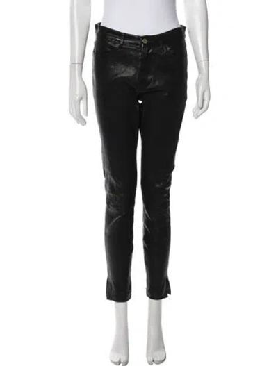 Pre-owned Frame Skinny Leg Pants In Black