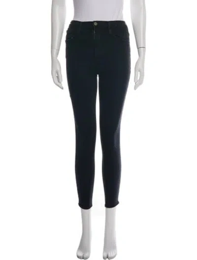 Pre-owned Frame Skinny Leg Pants In Black