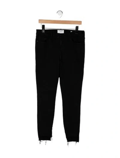 Pre-owned Frame Skinny Leg Pants In Black