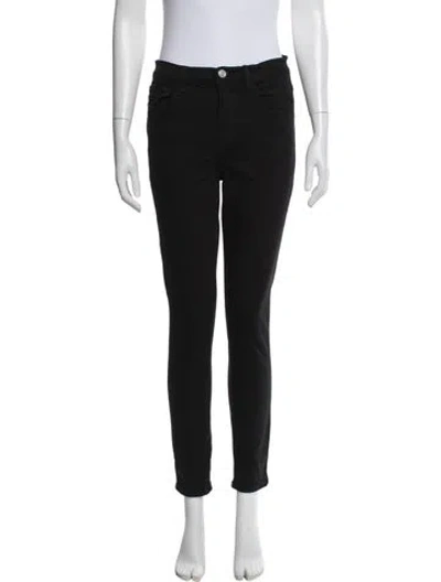 Pre-owned Frame Skinny Leg Pants In Black