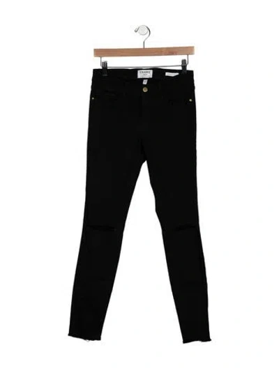 Pre-owned Frame Skinny Leg Pants In Black