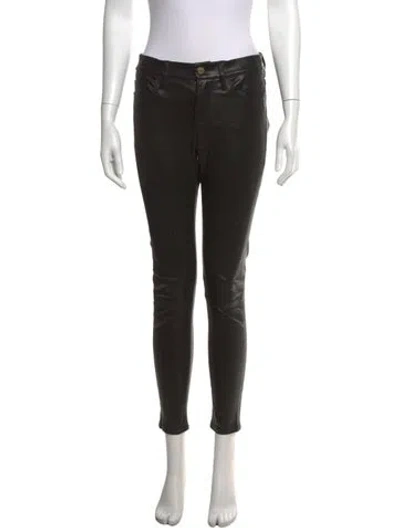 Pre-owned Frame Skinny Leg Pants In Black