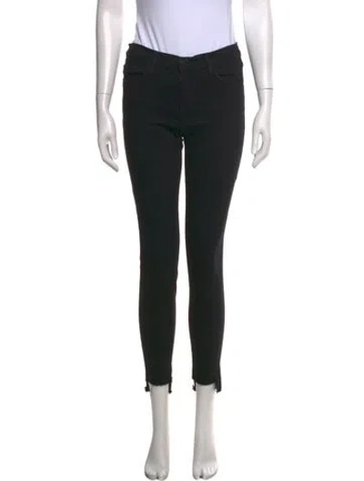 Pre-owned Frame Skinny Leg Pants In Black