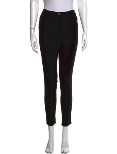 Pre-owned Frame Skinny Leg Pants In Black