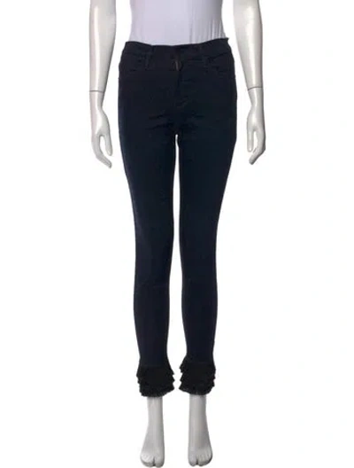 Pre-owned Frame Skinny Leg Pants In Black
