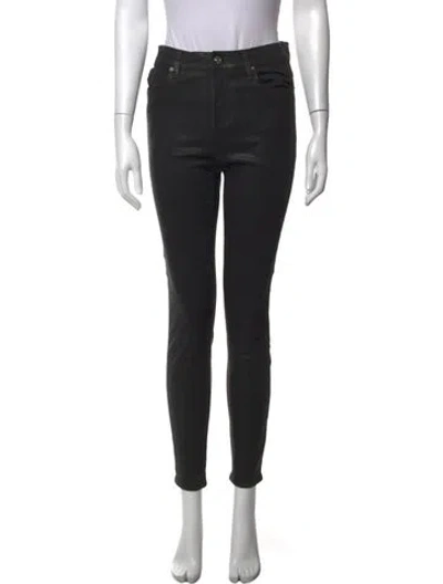 Pre-owned Frame Skinny Leg Pants In Black