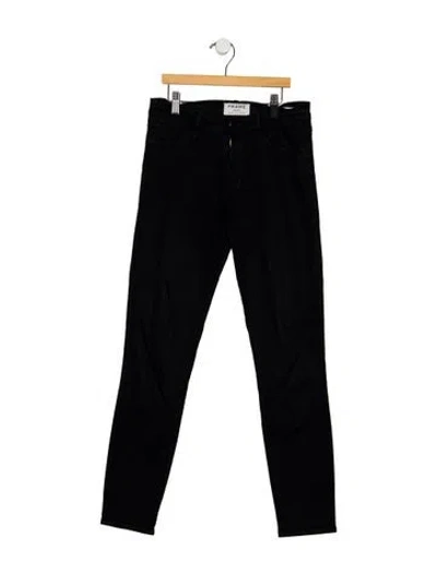 Pre-owned Frame Skinny Leg Pants In Black