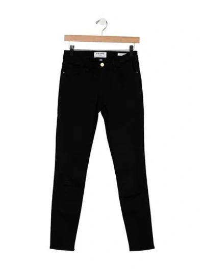 Pre-owned Frame Skinny Leg Pants In Black