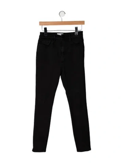 Pre-owned Frame Skinny Leg Pants In Black