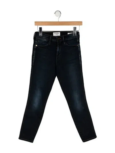 Pre-owned Frame Skinny Leg Pants In Blue