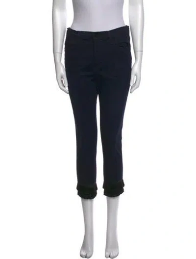 Pre-owned Frame Skinny Leg Pants In Blue