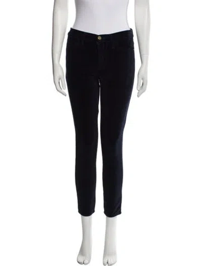 Pre-owned Frame Skinny Leg Pants In Blue