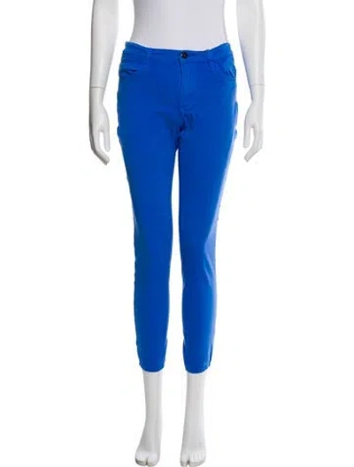 Pre-owned Frame Skinny Leg Pants In Blue