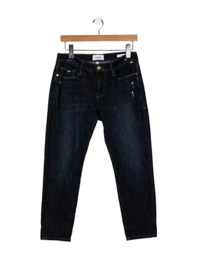 Pre-owned Frame Skinny Leg Pants In Blue