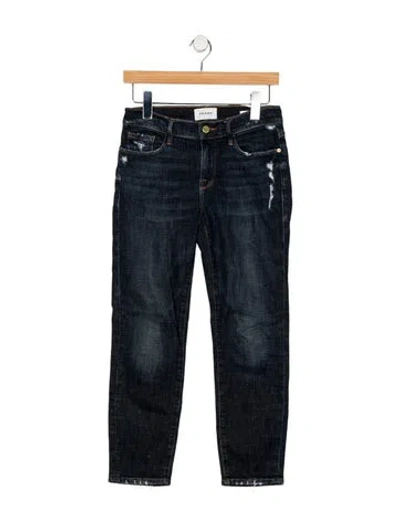 Pre-owned Frame Skinny Leg Pants In Blue