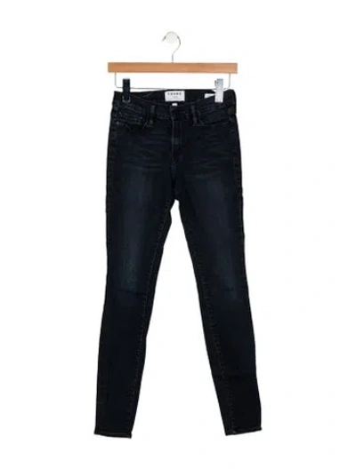 Pre-owned Frame Skinny Leg Pants In Blue