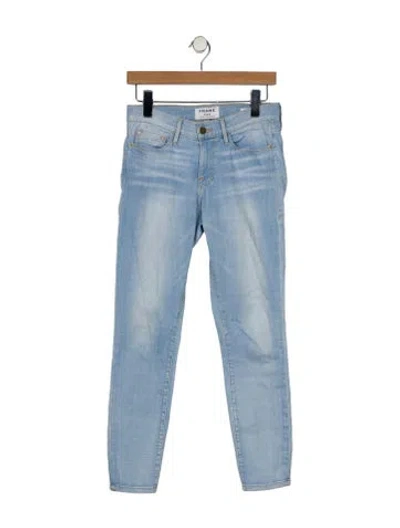 Pre-owned Frame Skinny Leg Pants In Blue