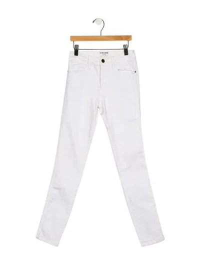 Pre-owned Frame Skinny Leg Pants In Blue