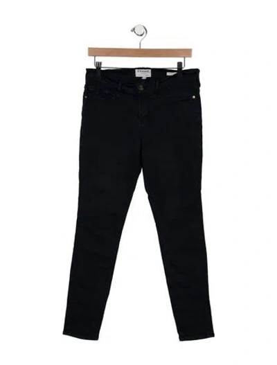 Pre-owned Frame Skinny Leg Pants In Blue