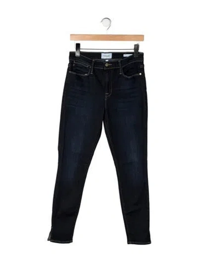 Pre-owned Frame Skinny Leg Pants In Blue