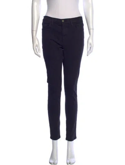 Pre-owned Frame Skinny Leg Pants In Blue