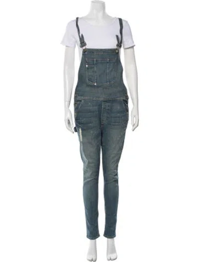 Pre-owned Frame Skinny Leg Pants In Blue