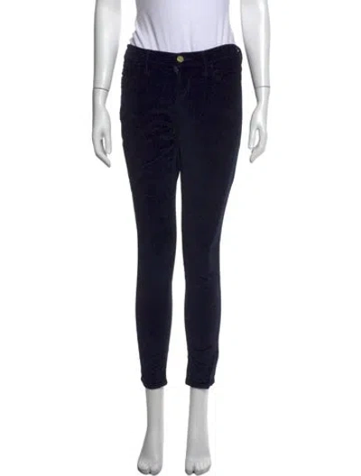 Pre-owned Frame Skinny Leg Pants In Blue