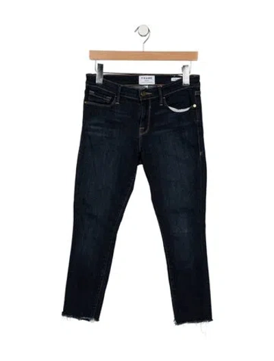 Pre-owned Frame Skinny Leg Pants In Blue