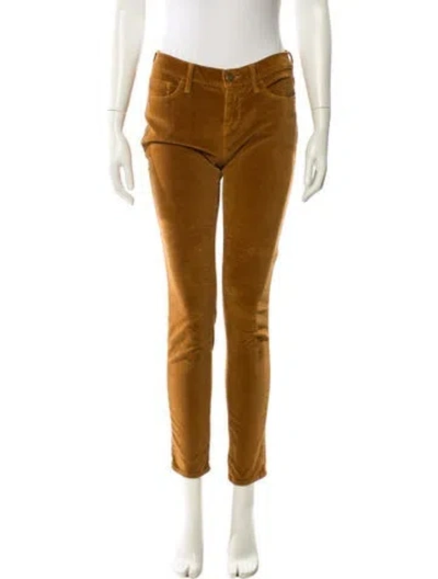 Pre-owned Frame Skinny Leg Pants In Brown