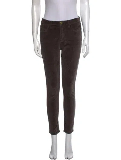 Pre-owned Frame Skinny Leg Pants In Brown