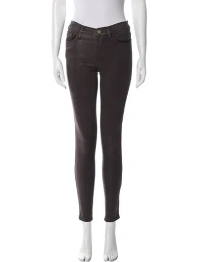 Pre-owned Frame Skinny Leg Pants In Brown