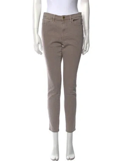 Pre-owned Frame Skinny Leg Pants In Brown