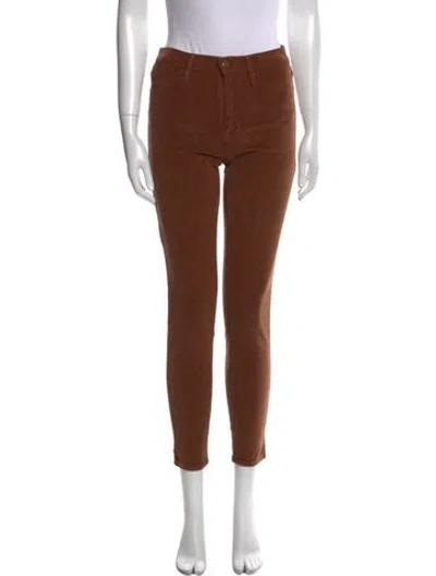 Pre-owned Frame Skinny Leg Pants In Brown