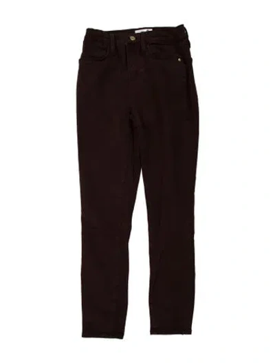 Pre-owned Frame Skinny Leg Pants In Brown