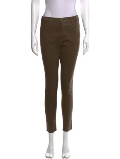 Pre-owned Frame Skinny Leg Pants In Brown