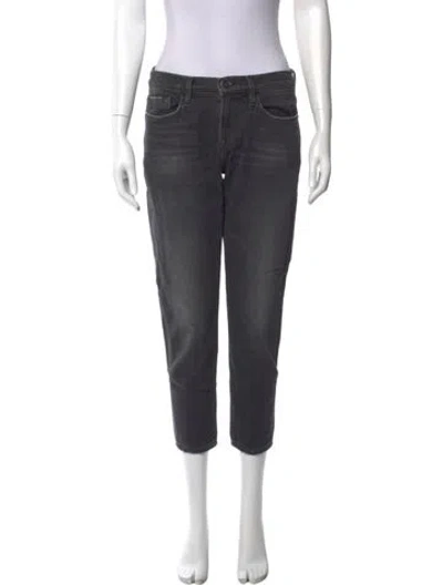 Pre-owned Frame Skinny Leg Pants In Gray