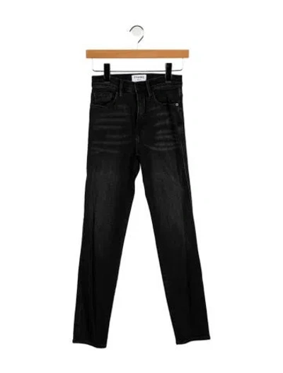 Pre-owned Frame Skinny Leg Pants In Gray