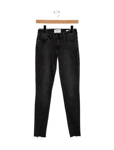 Pre-owned Frame Skinny Leg Pants In Gray